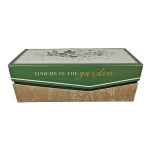 Find Me in the Garden Modern Coastal Cardboard Gift Organizer Storage Box Lid